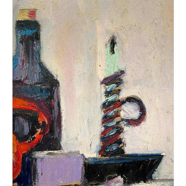 Jean Krille, Still Life 117, Oil on Masonite, 1979 For Sale - Image 6 of 11