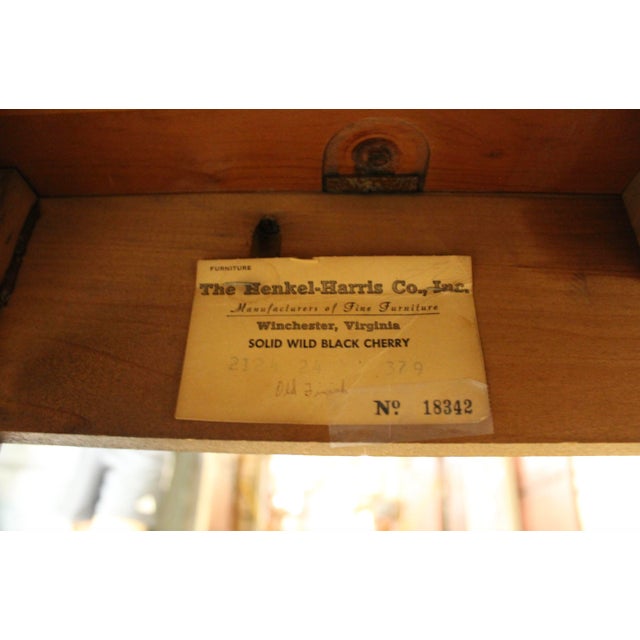 Mid 20th Century Mid 20th Century Henkel-Harris Co. Solid Wild Black Cherry Drop-Leaf Table For Sale - Image 5 of 18