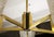 Metal Sculptural Brass and Glass Six-Arm Hanging Light Fixture For Sale - Image 7 of 9