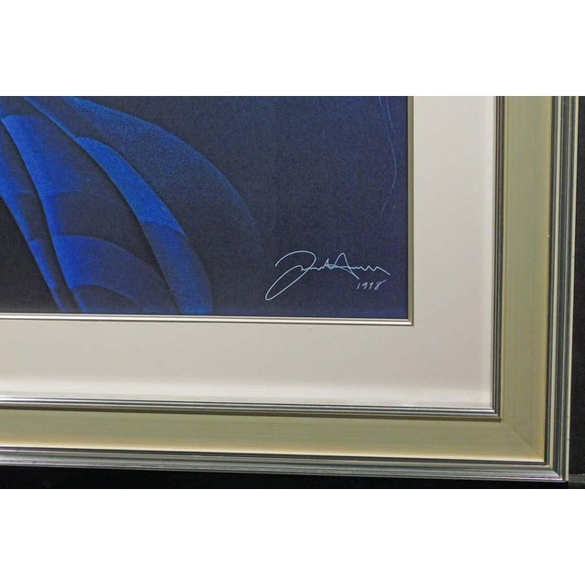 Frank Howell Lakota Blue Aura Serigraph Paper Limited Edition Artwork New Framed For Sale - Image 4 of 5