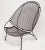 Vintage Salterini Mid-Century Modern Radar Black Metal Patio Chair, Attributed For Sale In Miami - Image 6 of 12