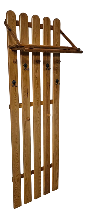 Pine Wood Coat Rack