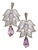 1990s Pair of Chandelier Earrings With 25.10ct Chalcedony, 2.50ct Diamonds, Amethyst For Sale