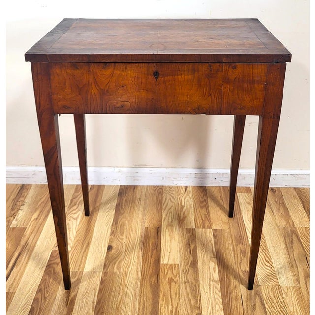 Brown Early 19th C Continental Walnut Lift Top Lady’s Desk Vanity Table For Sale - Image 8 of 18