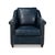 Pair of Classic Blue Leather Chairs For Sale - Image 4 of 13