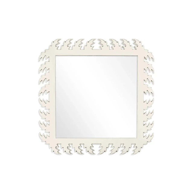 Contemporary Fleur Home Audubon Square Mirror in Swiss Coffee, 38x38 For Sale - Image 3 of 3