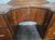 1930s Art Deco Waterfall Burl Wood Vanity With Circular Mirror For Sale - Image 4 of 12