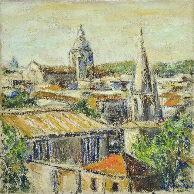 Pino Romanò, View of Rome, Oil Painting, 1990s For Sale - Image 4 of 4