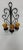 Mid-Century Metal Wall Sconce Wrought Iron Candelabra Gold Glass Globes For Sale - Image 9 of 9