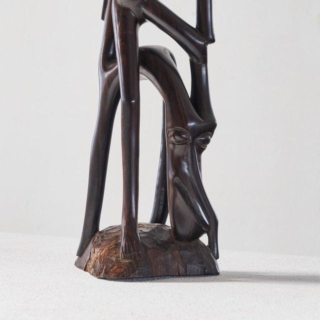 Modernist Anthropomorphic Makonde Sculpture, 1950s For Sale - Image 6 of 10