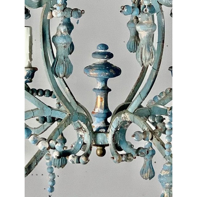 Early 21st Century Livorno Wood Beaded Chandelier by Miamar Home For Sale - Image 5 of 12
