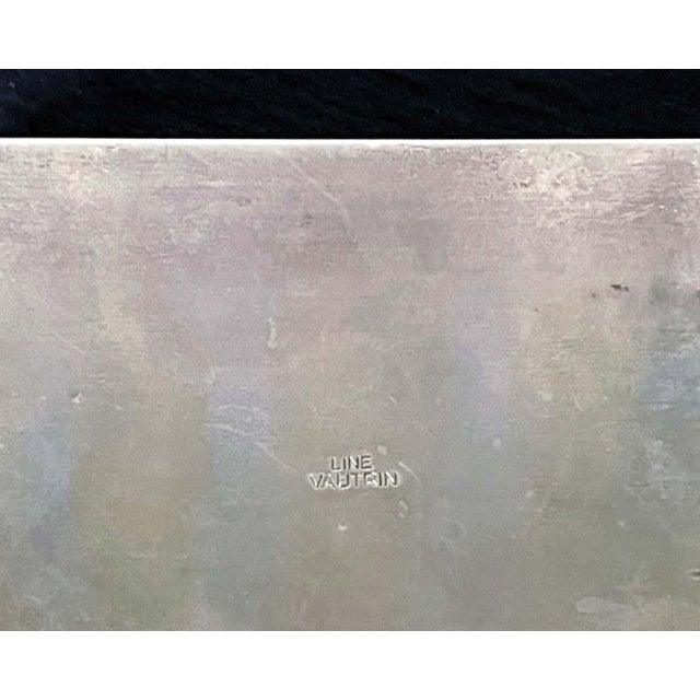 Metal French Silvered Bronze Paperweight Line Vautrin For Sale - Image 7 of 13