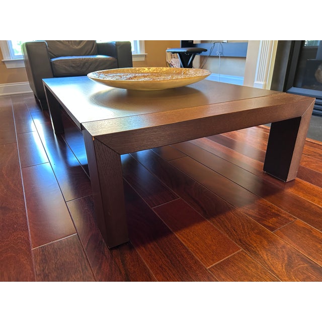 2000 - 2009 Italian Modern Low Coffee Table in Dark Oak (C. Early 2000s) For Sale - Image 5 of 6