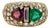 Late 20th Century Emerald & Ruby Ring, Size 5 For Sale