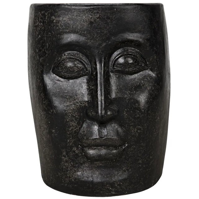 Mid-Century Modern NOIR Head Side Table, Black Fiber Cement For Sale - Image 3 of 5