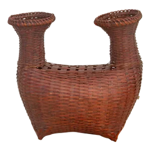 Finely Woven Boat Shaped Vintage Basket