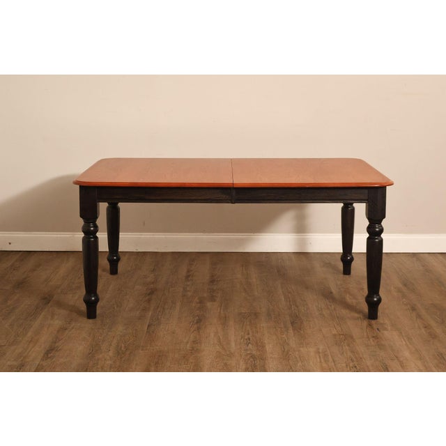 Farmhouse Style Oak Expandable Dining Table For Sale - Image 16 of 18