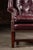 Mid 20th Century Tufted Leather Wingback Chesterfield Armchair With Ottoman in Oxblood For Sale - Image 13 of 15