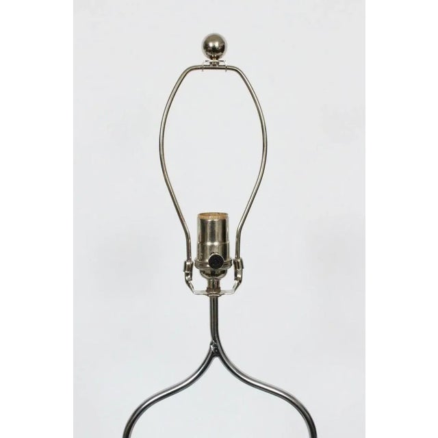 Curtis Jere Style "Herons" Chrome & Cast Aluminum Table Lamp, circa 1980 For Sale - Image 6 of 13