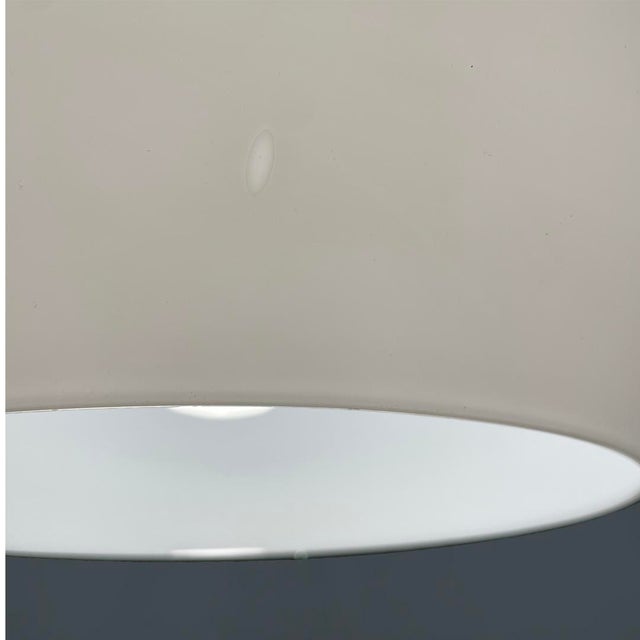 Mid-Century Modern Italian Round Opaline Glass Chandelier, 1960s For Sale - Image 11 of 16