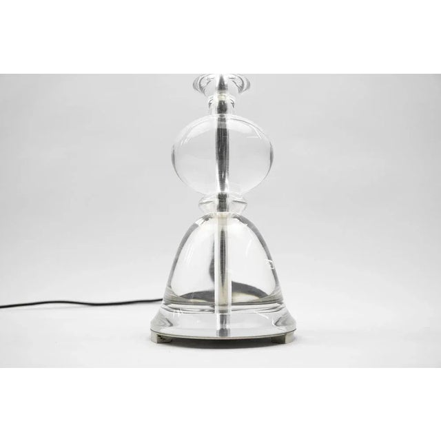 Silver German Acrylic Table Lamp by Ingo Maurer, 1960s For Sale - Image 8 of 11