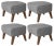 Grey and Smoked Oak Raf Simons Vidar 3 My Own Chair Footstools by Lassen, Set of 4 For Sale