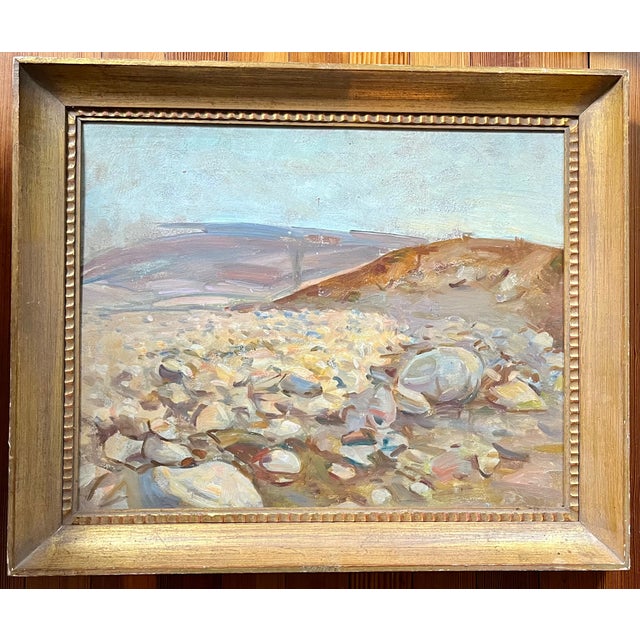 Paint William [Billy] James Jr. (American 1882-1961) Impressionist Oil Painting of a Rocky Landscape For Sale - Image 7 of 8