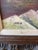 Textile Original Signed “Sher” Oil on Canvas – Harbor Fishing Village With Men & Boats – Framed, 31.25” X 26” For Sale - Image 7 of 14
