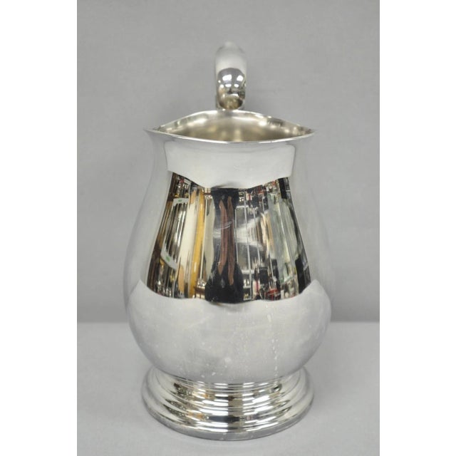 Vintage Reed & Barton 1969 Silver Plated 3.25 Pt. Bulbous Water Pitcher For Sale In Philadelphia - Image 6 of 10