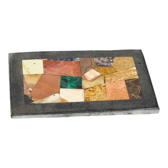 19th Century Grand Tour Pietra Dura Specimen Paperweight For Sale