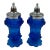 Cobalt Glass and Chrome Salt and Pepper Shakers a Pair For Sale