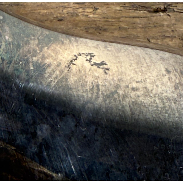 Vintage Plata Lappas Argentinian Silver Plate Water Pitcher W/ Leather Handle For Sale - Image 9 of 9