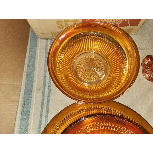 1940s 1940s Jeannette Nos 35 Piece Anniversary Marigold Dinner Set For Sale - Image 5 of 5