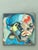 This vintage abstract figurative oil painting on canvas presents a bold interpretation of the human form through...