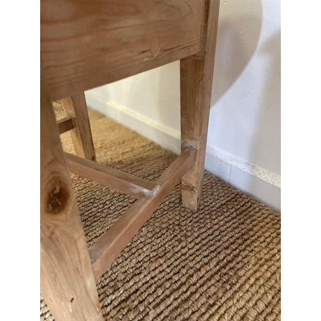 Rustic Coffee Table with Drawer in Oak For Sale - Image 3 of 10