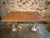 Vintage French Table with Oak Top & Cast Iron Legs For Sale - Image 4 of 16