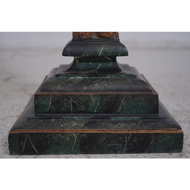 Italian Regency Goat Head Carved Polychrome Pedestal For Sale In Philadelphia - Image 6 of 12