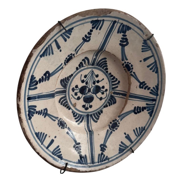 Antique Early 20th Century Catalan Ceramic Plate For Sale