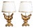 Antique Louis XV Lamps in Gilded and Carved Wood, Naples, 18th Century, Set of 2 For Sale