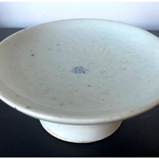 Korean Ceramic Ritual Offering Stemmed Dish with Inscription Joseon Dynasty For Sale - Image 15 of 15