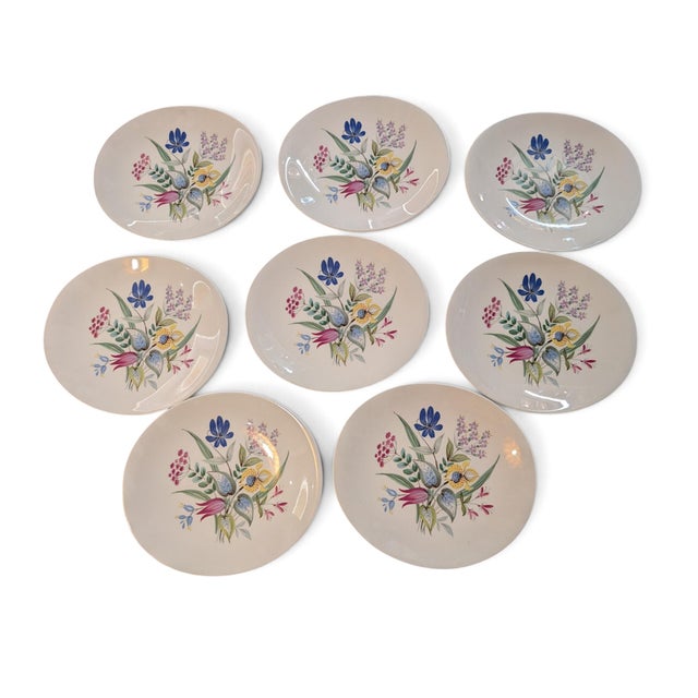 Ceramic 1950s Mid Century Modern Eva Zeisel Bouquet Pattern Hallcraft China Service for 8 - 48 pcs For Sale - Image 7 of 8