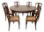 Art Deco Table and Chairs in Walnut, 1930s, Set of 7 For Sale