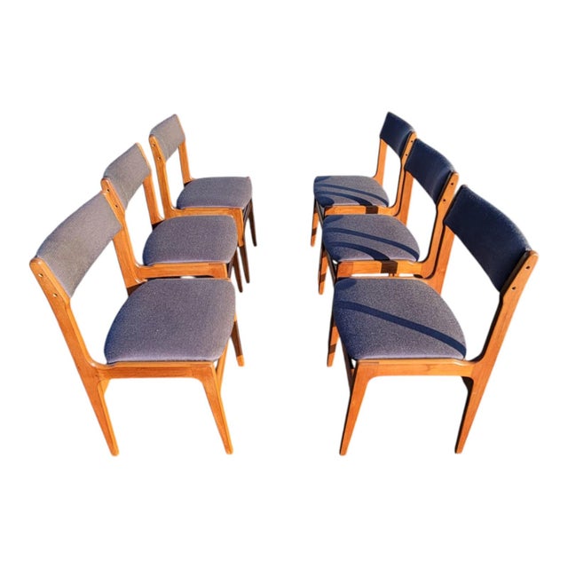 1950s Mid-Century Danish Teak Dining Table Chairs – Scandinavian Modern Set For Sale - Image 10 of 18
