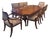 Beautiful Dining Room Table With 6 Chairs, 2 Arm Chairs and Breakfront For Sale