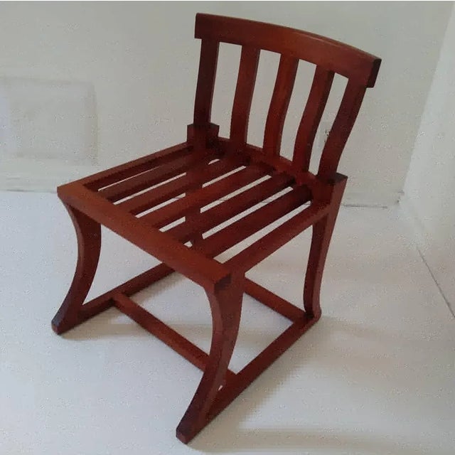 Custom Made Teak Chairs - a Pair For Sale - Image 9 of 13