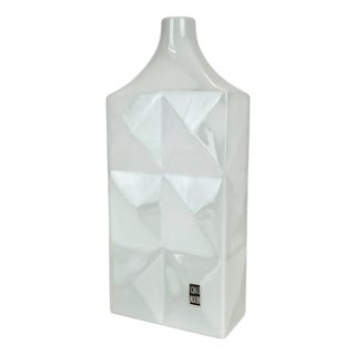 Large Modernist Op Art Vase by Peter Müller for Sgrafo Modern, Germany, 1960s For Sale