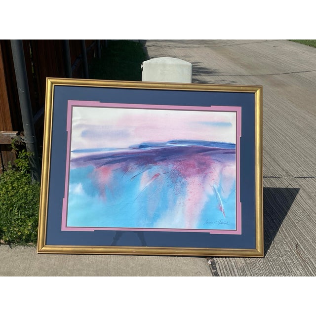 Purple Coastal Sunrise by Lawrence C. Goldsmith (1916-2004) For Sale - Image 8 of 8