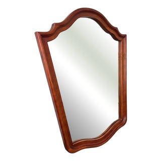 French Wall Mirror with Ornate Carved Oak Frame For Sale