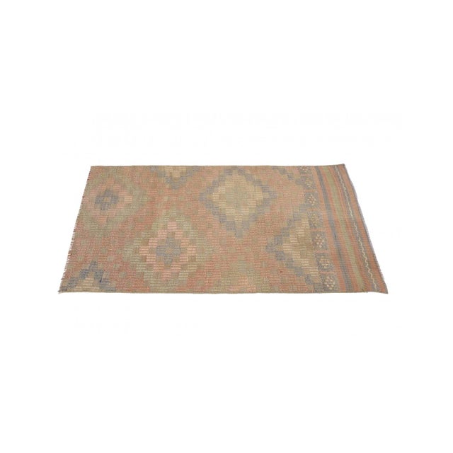 Faded Vintage Embroidered Kilim Rug - 2`3″ X 3`11″ Ft. For Sale - Image 4 of 6