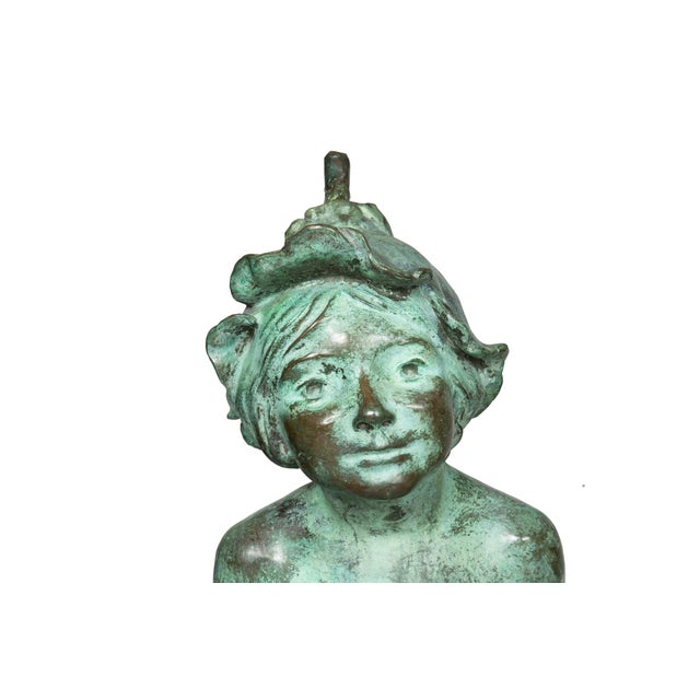 Late 20th Century American Art Nouveau Bronze Sculpture of “Wildflower” by Edward Berge For Sale - Image 5 of 18